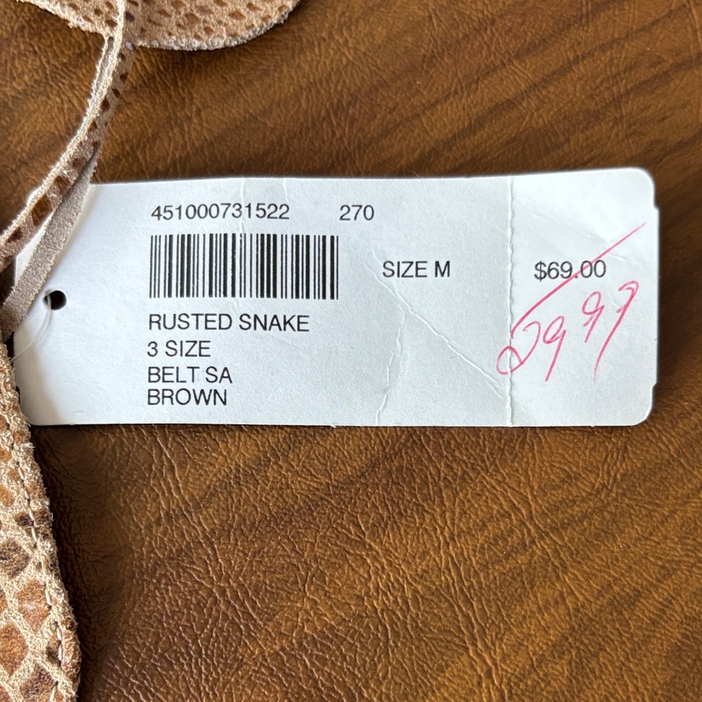 Chico's Rusted Snake Belt - Brown